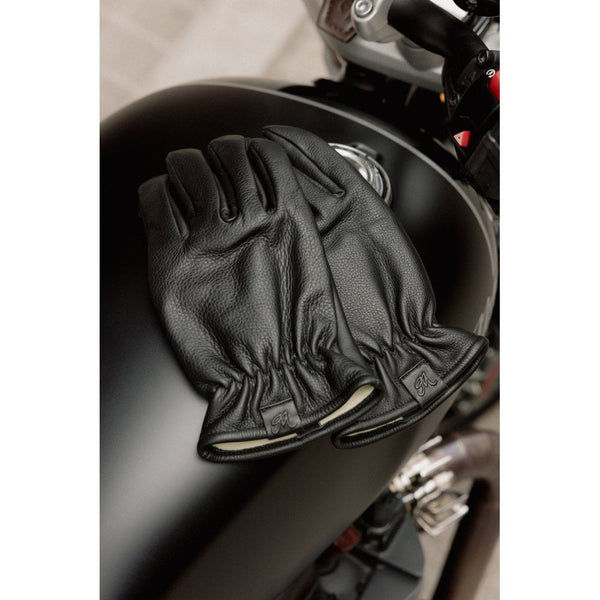 Motone SPIRIT - Motorcycle Riding Gloves - Leather - Black