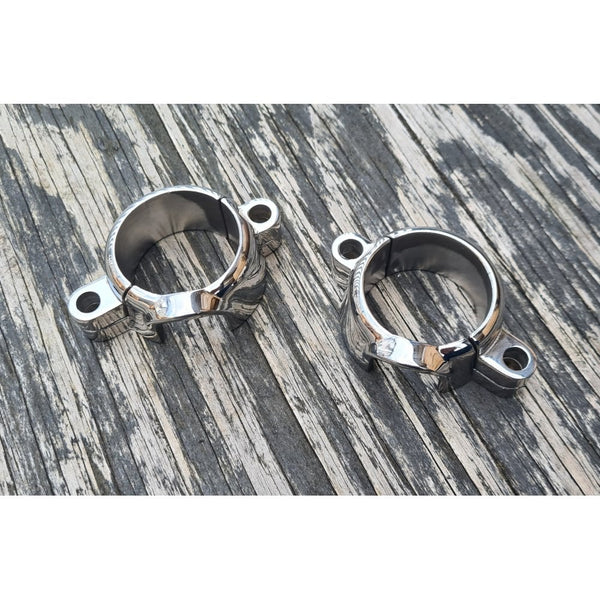 Motone Stealth Exhaust Clamps - Polish Stainless