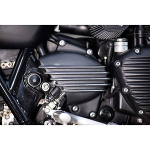 Motone Streamliner Sprocket Cover - Ribbed - Black Fins - LC - Street