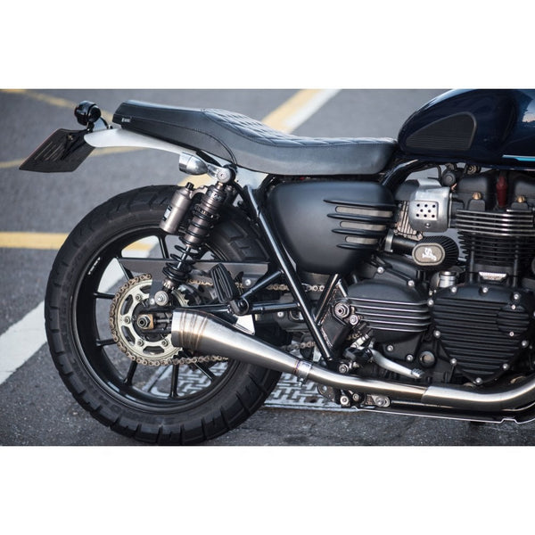 Motone Streamliner Sprocket Cover - Ribbed - Black Fins - LC - Street