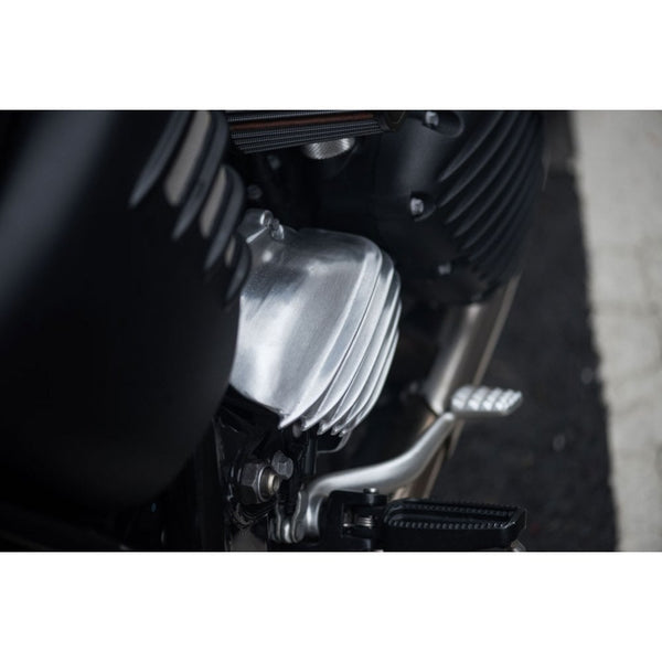 Motone Streamliner Sprocket Cover - Ribbed - Brushed Finish - LC - Str