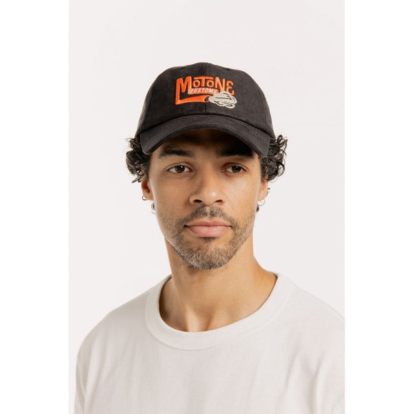 Motone SUEDESMOKER - 6-Panel Vintage Cap - Black Suede