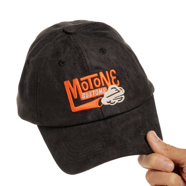Motone SUEDESMOKER - 6-Panel Vintage Cap - Black Suede