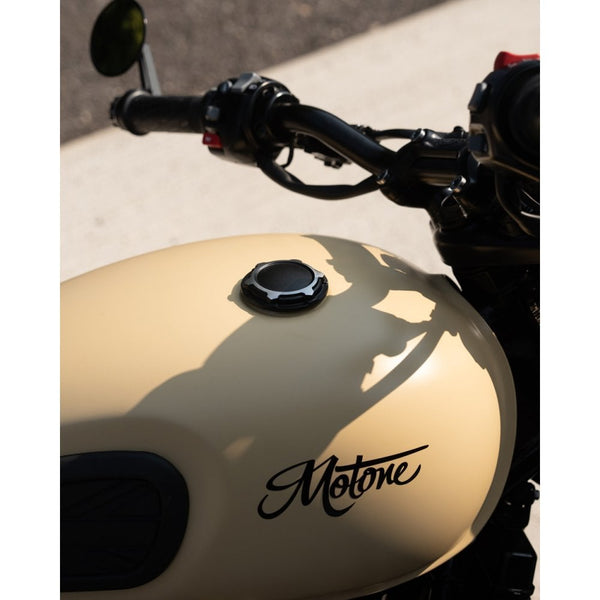 Motone TELSTAR Low Profile Gas Cap - CONTRAST BLACK POLISHED