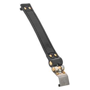 Motone Beltane - Bobber Battery Strap Black Leather &amp; Brass