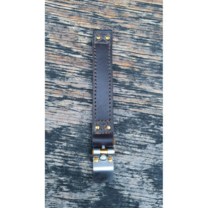 Motone Beltane Bobber Battery Strap BROWN Leather &amp; Brass