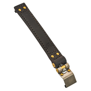 Motone Beltane Bobber Battery Strap BROWN Leather &amp; Brass