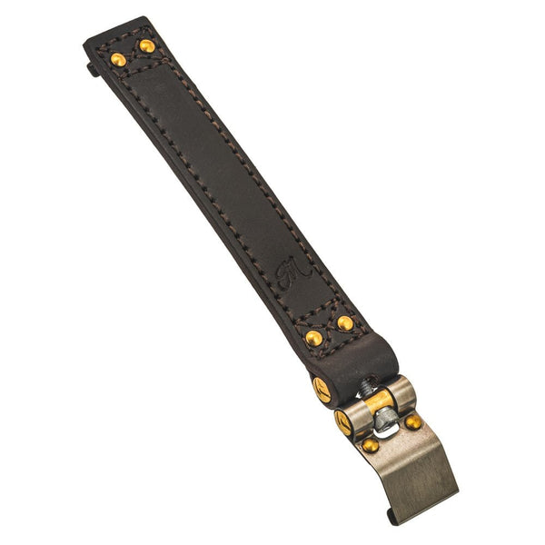 Motone Beltane Bobber Battery Strap BROWN Leather &amp; Brass