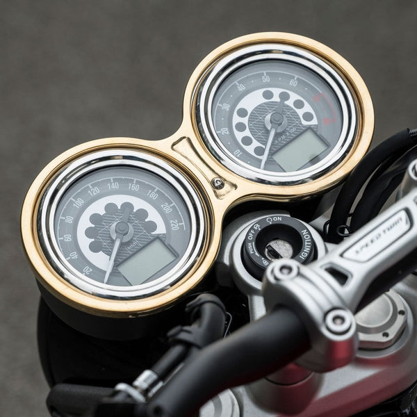 Motone SpeedCuff - Brass - Speedo Cover - T120/T100/Speed Twin/Thruxto