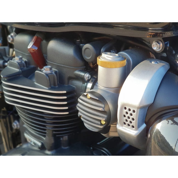Motone Carb Cover 1200 Ribbed Black