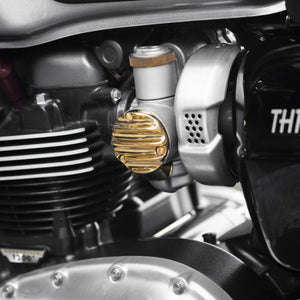 Motone Brass Ribbed Throttle Body Covers 1200