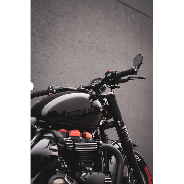 Motone The SPATZ+KLINGON - Fork Shroud/Indicator Brackets Triumph Bobb