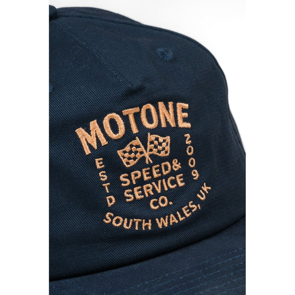 Motone Twin-Flag - 6-Panel Vintage Cap - Blue &amp; Gold