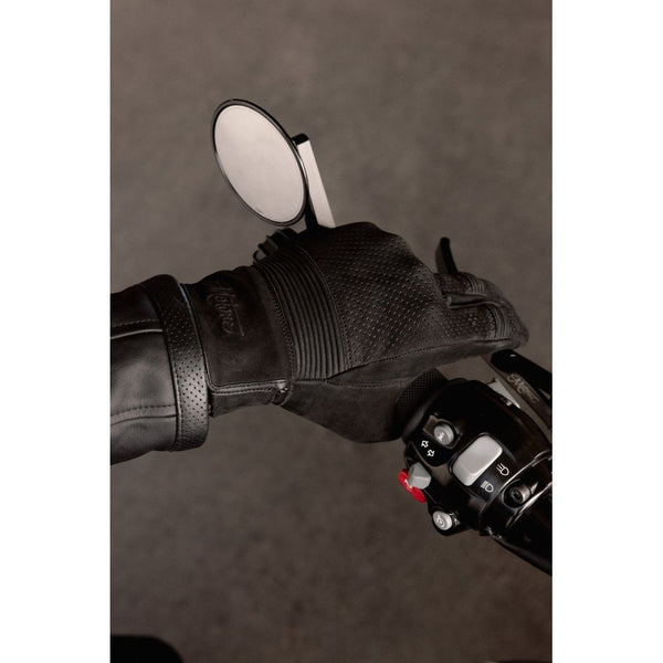 Motone WRAITH - Motorcycle Riding Gloves - Nubuck Leather - Black