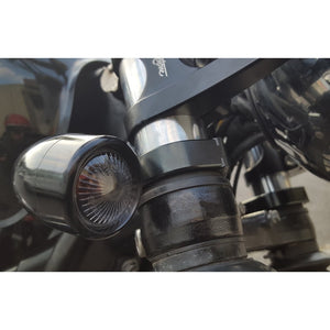 Motone Wrap-Around Fork Indicator Turn Signal Bracket Clamps - Pair -