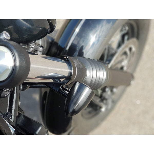 Motone Wrap-Around Fork Indicator Turn Signal Bracket Clamps - Pair -