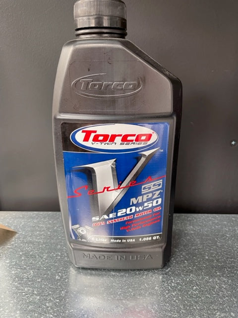 TORCO OIL  - V TWIN SERIES SAE20w50 MPZ 100% synthetic 1 Litre