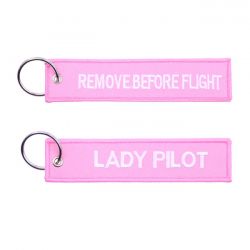 KEY RING REMOVE BEFORE FLIGHT RED, CAMOUFLAGE OR PINK