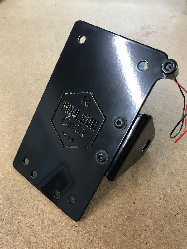 Poulson  -  Side Mount Number Plate Bracket with LED Bolt